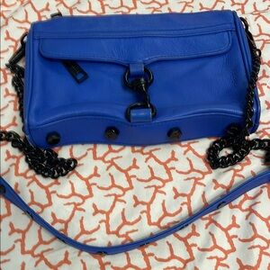 Rebecca Minkoff Blue Crossbody Bag with Black Accents, new w/o tag, cleaning out
